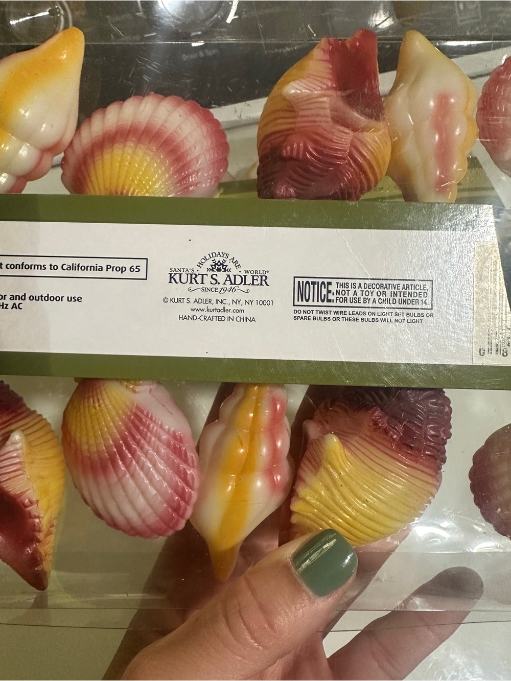 Decorative Shell String Lights - Pink and Yellow